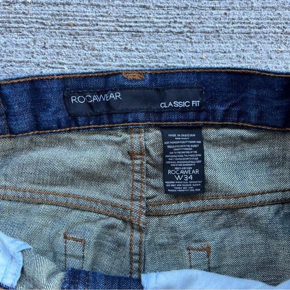 ROCAWEAR Y2K Classic Fit Men’s Loose Jeans 34/34 Vintage Denim Ecko Unltd Hiphop - Picture 6 of 6